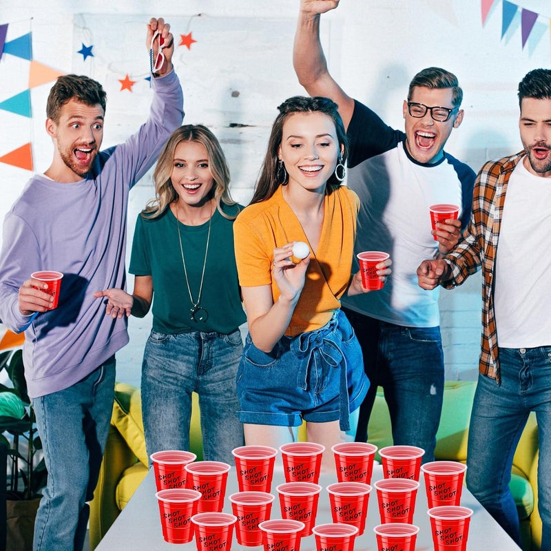 cssopenss 120 pcs Red Plastic Shot Glasses 2 oz red shot cups Christmas shot glasses disposable for drinking Tastings served Snacks Jello Tastings and Samples - Image 5